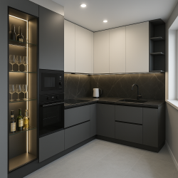 Угловая кухня из МДФ А-07